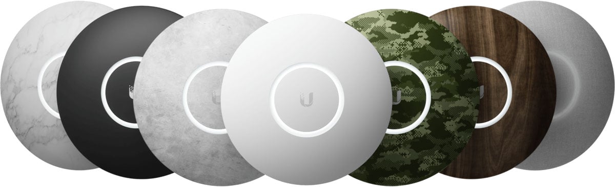 Ubiquiti Wireless Access Point Devices in Various Colors and Patterns