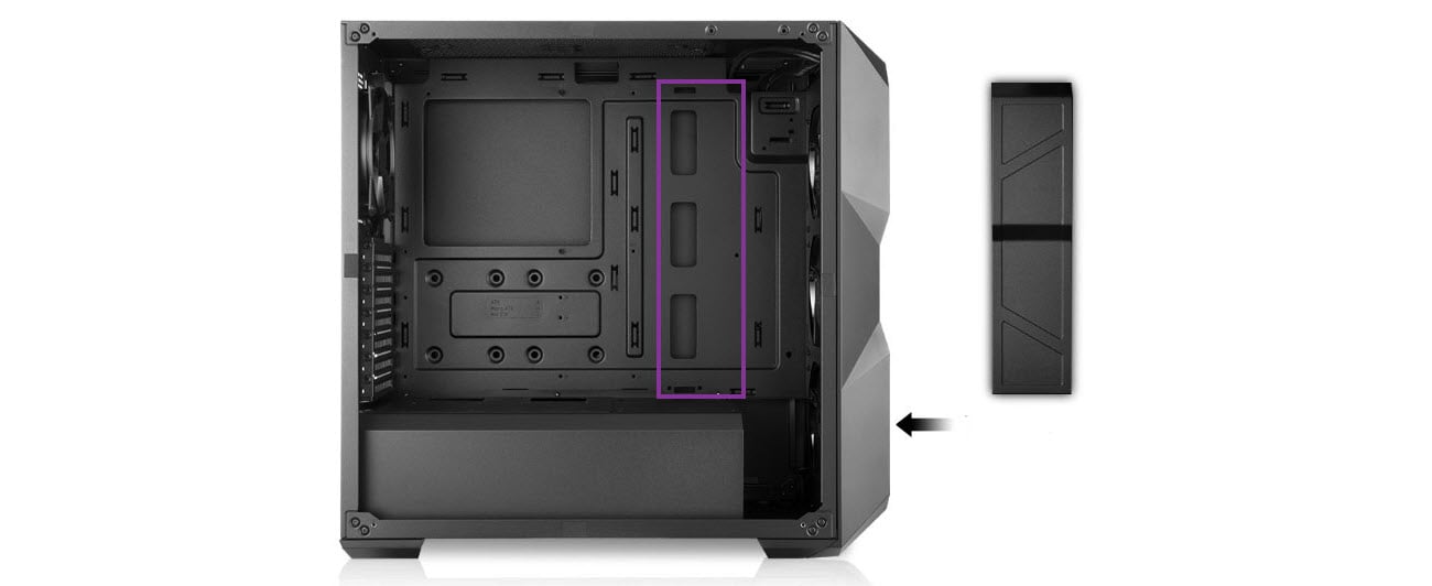 Cooler Master MasterBox TD500 Case Facing to the Right with Its Side Panel Removed