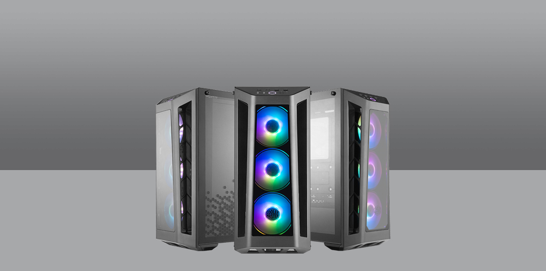 Cooler Master MasterBox MB530P ATX Mid-Tower with Three Tempered Glass  Panel, Front Side Mesh Intakes, Three 120mm ARGB Lighting Fans