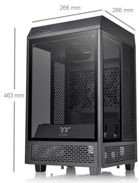 Thermaltake Tower 100 Black Edition Tempered Glass Type-C (USB 3.1 Gen ...