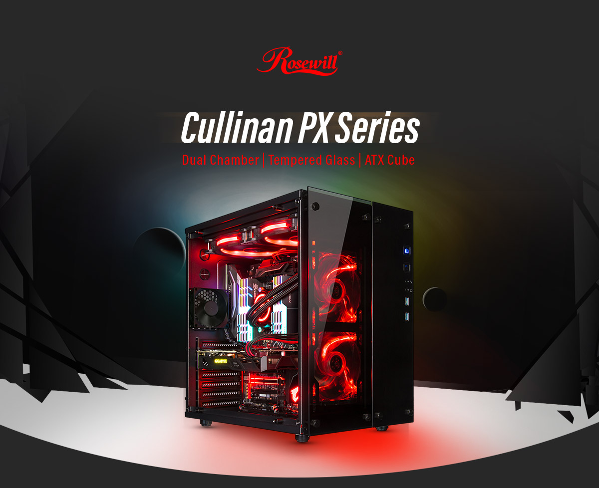 Rosewill Cube Mini ITX/Micro-ATX/ATX Mid Tower Gaming PC Computer