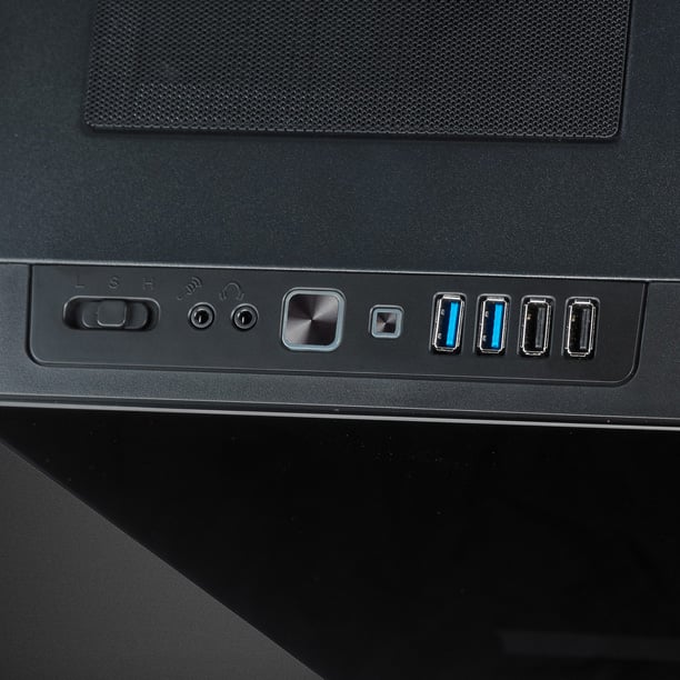 Close up of the CULLINAN MX's power switch and ports on top