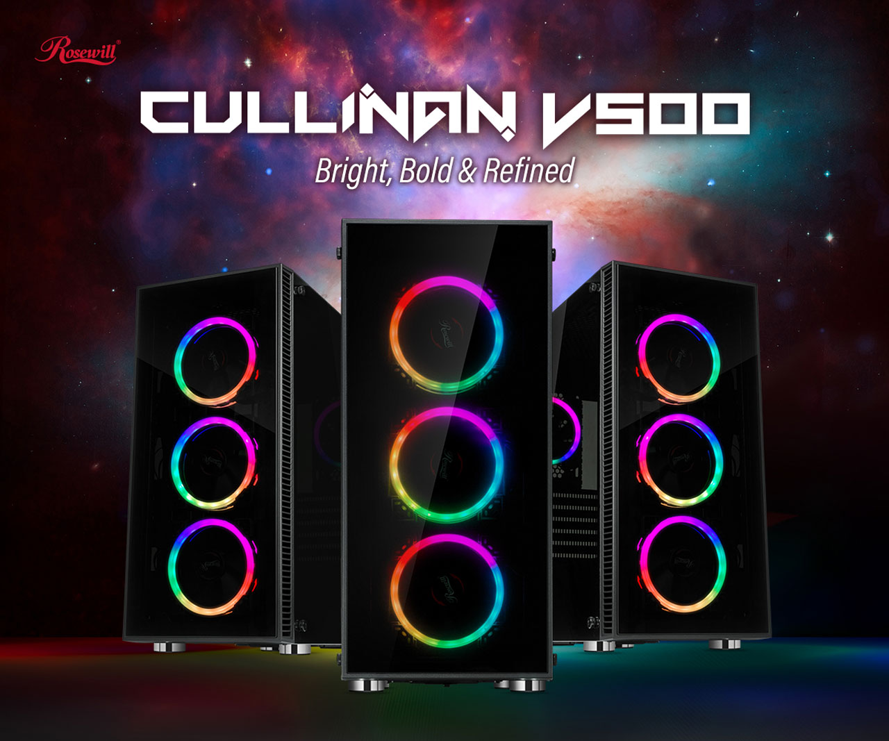 Main banner for the rosewill ATX Mid Tower cullinan v500