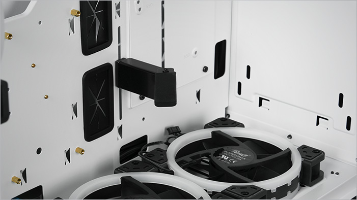 GPU brace inside of the Rosewill PRISM S case