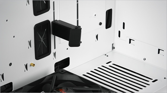 GPU brace inside of the Rosewill PRISM S-LITE case