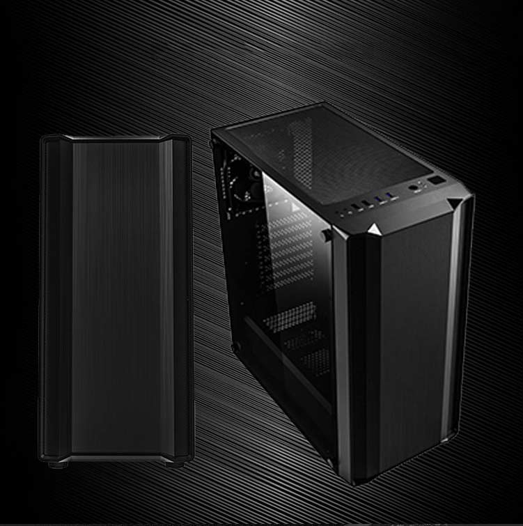 Two Shots of the Sama Case Facing Forward and Angled Down to the Right