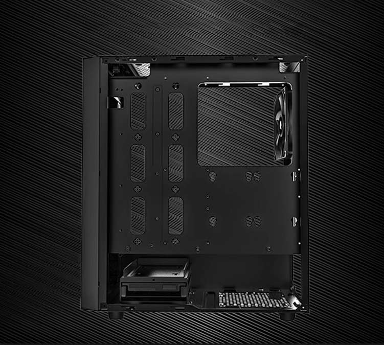 Sama Case Facing to the Left with Its Side Panel Removed