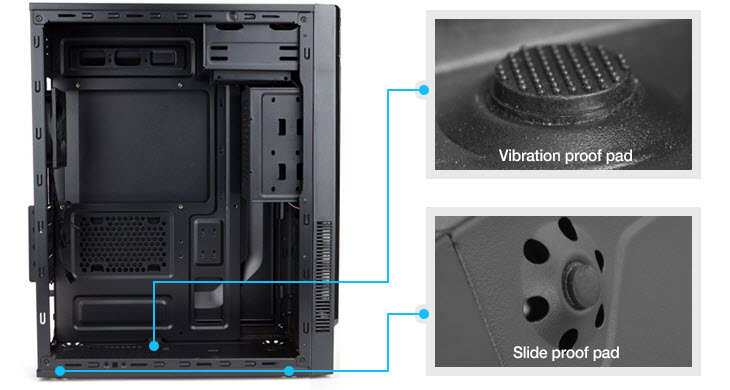anti-vibration rubber at bottom
