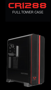 Riotoro CR1288 Full Tower Case with Product Name Logo Above It