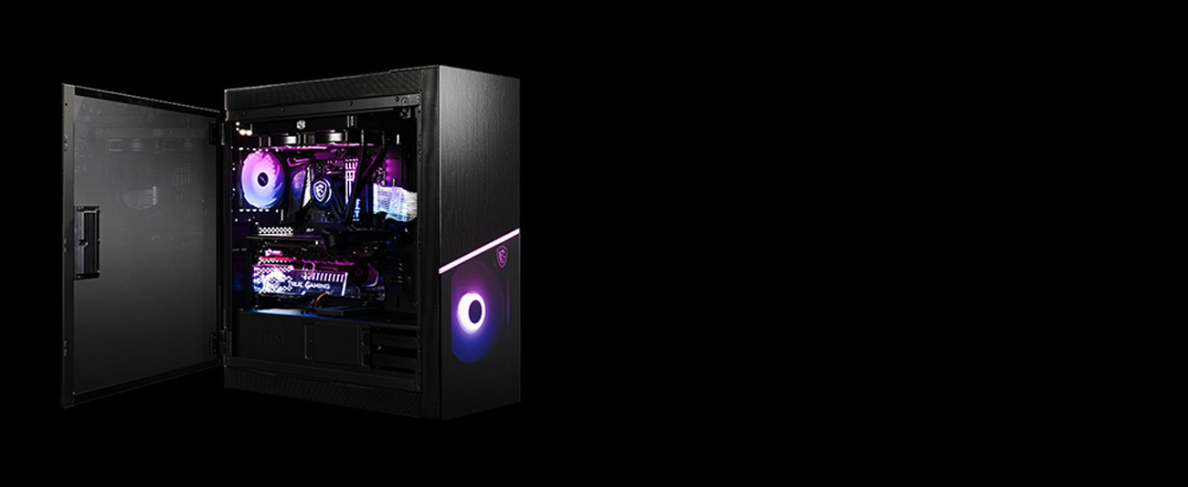 MSI MPG SEKIRA 500X Mid-Tower Aluminum and Steel Computer Case Designed for  up to EATX Motherboards with USB 3.2 Gen 2 Type-C, 2x Tool-Less Tempered  Glass, and Five Case Fans included. 