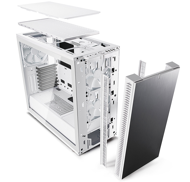 Fractal Design Define S2 White Brushed Aluminum/Steel ATX Silent Modular  Clear Tempered Glass Window Mid Tower Computer Case