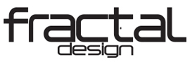 Fractal design logo in black on a white background