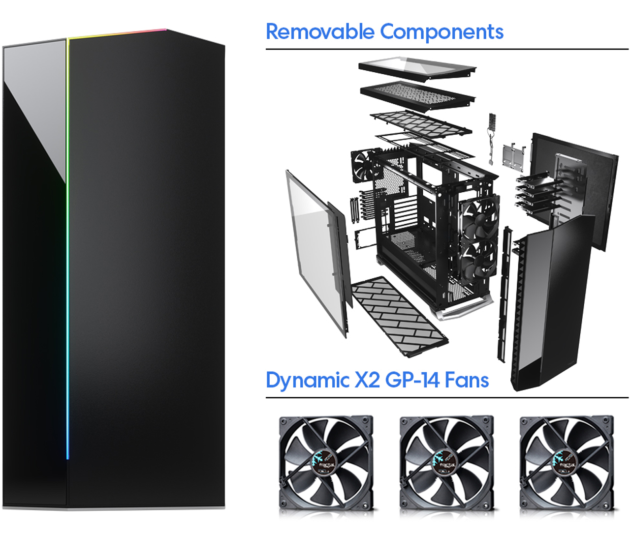 Fractal Vector RS and Removable Components and Dynamic X2 GP-14 Fans