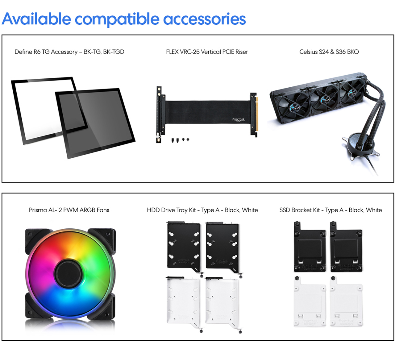 Fractal Vector RS available compatible accessories