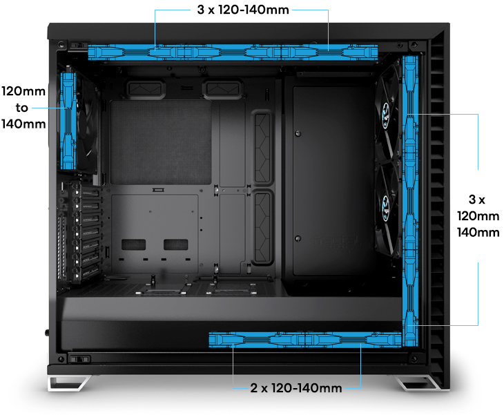 Fractal Vector RS fan position size