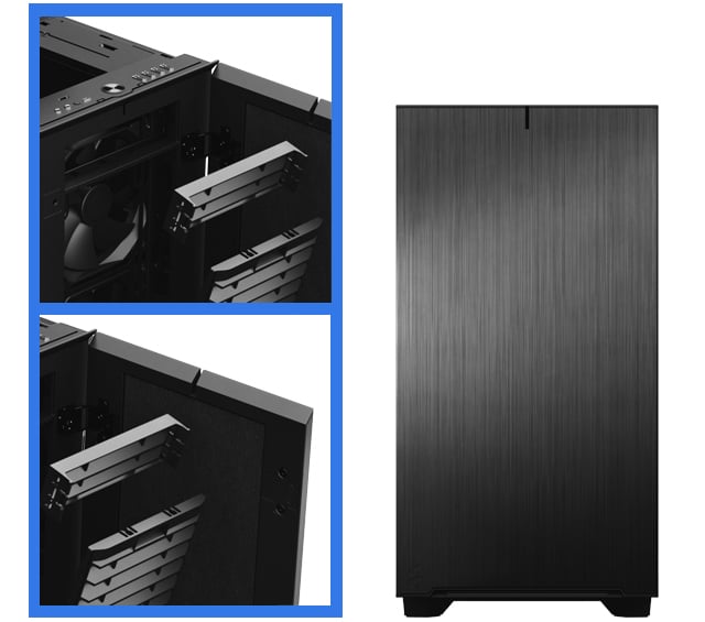 Fractal Design Define 7 Black Brushed Aluminum/Steel E-ATX Silent Modular  Dark Tempered Glass Window Mid Tower Computer Case