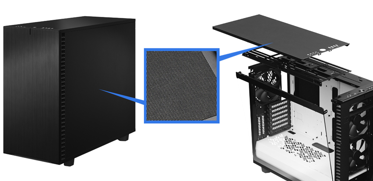 Fractal Define 7 case top close-up