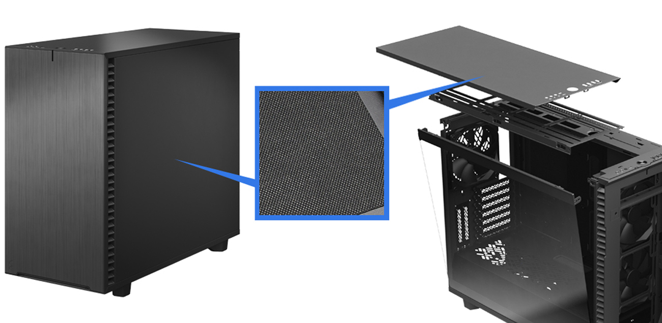 Fractal Define 7 case top close-up