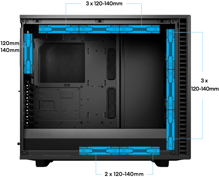 Fractal Define 7 case SUPERIOR AIRFLOW