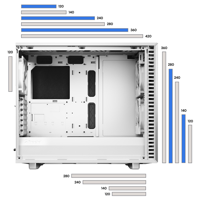 Fractal Define 7 case FLEXIBLE DUAL-LAYOUT DESIGN