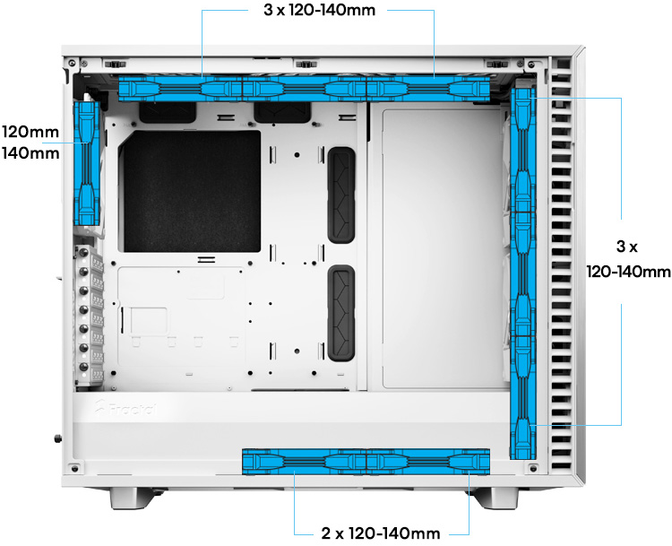 Fractal Define 7 case SUPERIOR AIRFLOW