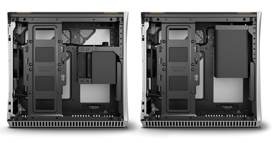 Fractal Design Era ITX FD-CA-ERA-ITX-SI Computer Case internal structure display