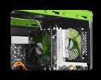Open DIYPC Cuboid-R Case with Components Inside