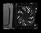 rear 120mm fan in the DIYPC Cuboid-R Black Case