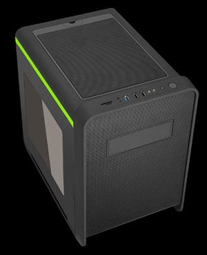 DIYPC Cuboid-R Case Angled Down to the Right