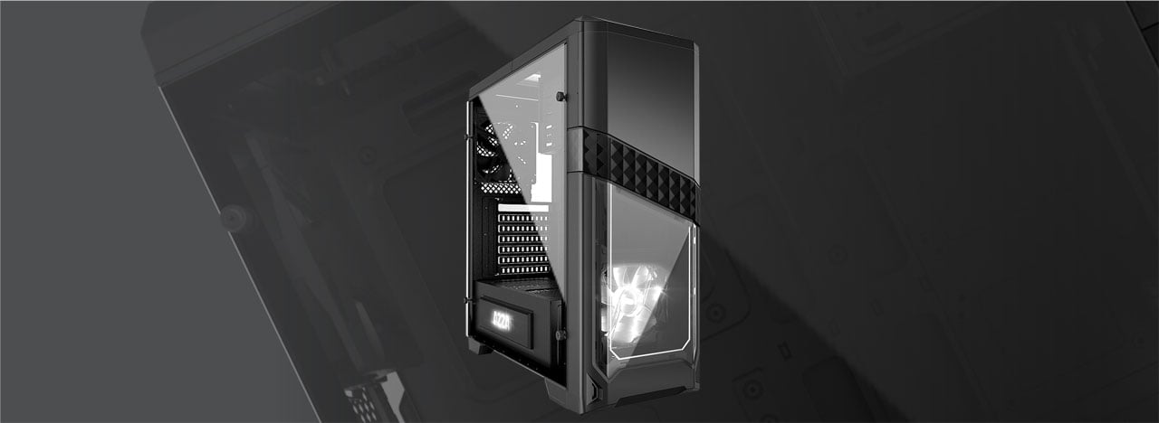 azza titan240 banner with the case facing to the right