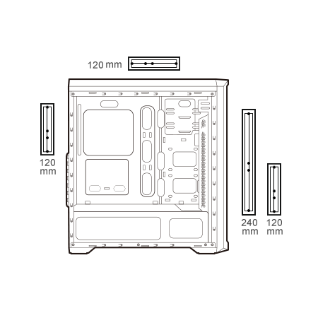 installation diagram of radiators in Cougar MX330-X