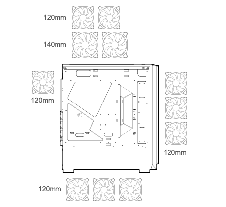 Air cooling fan support