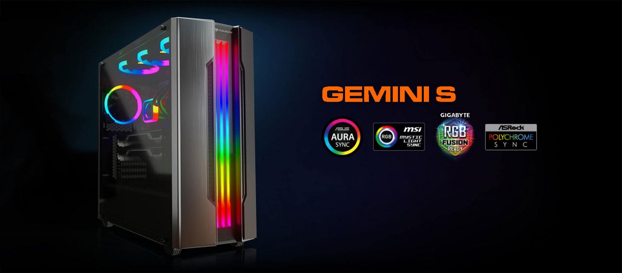 Neweggbusiness Cougar Gemini S Iron Gray Gaming Mid Tower Case With A