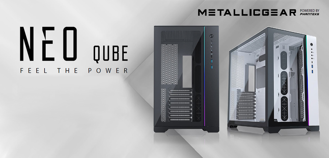 NeweggBusiness - MetallicGear NEO Qube, Dual Tempered Glass