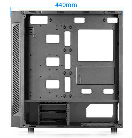 MATREXX 55 facing to the left with its side panel removed