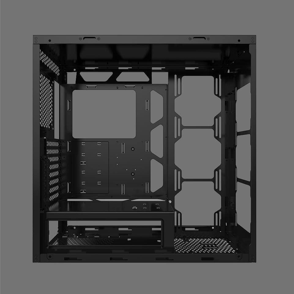 Macube 550's 25mm cable management room makes life easier.