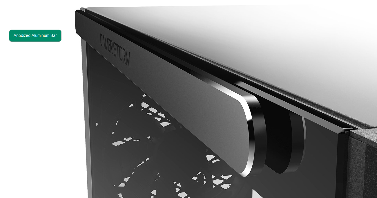 Anodized Aluminum Bar on the Deepcool Macube 550