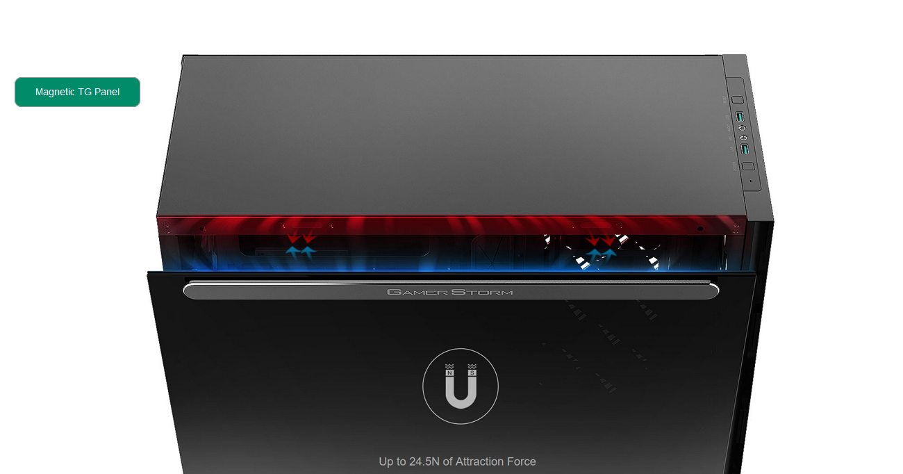 Magnetic TG Panel of the Deepcool Macube 550