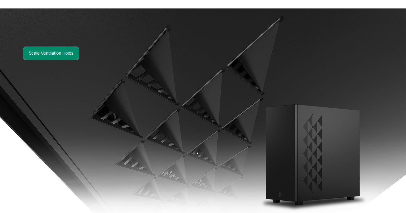 Scale Ventilation Holes of the Deepcool Macube 550