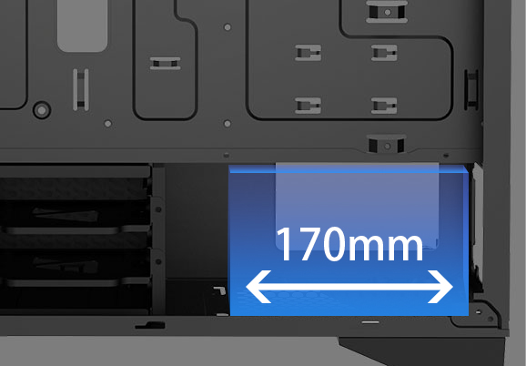 Power Supply: ATX PS2 (Maximum length: 170mm)