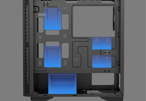 4*2.5'' SSD slots and 2* 3.5'' HDD cages