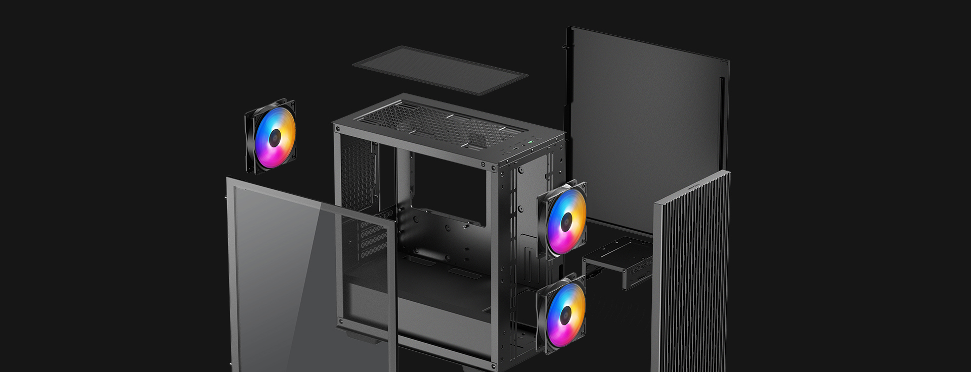 DeepCool MATREXX 40 3FS with Full-size Tempered Glass Side Panel, High ...
