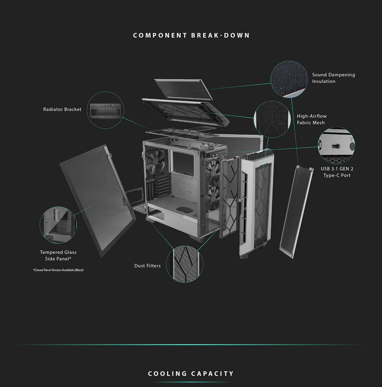 Component Breakdown Image Showing All the Pieces that Make This Case