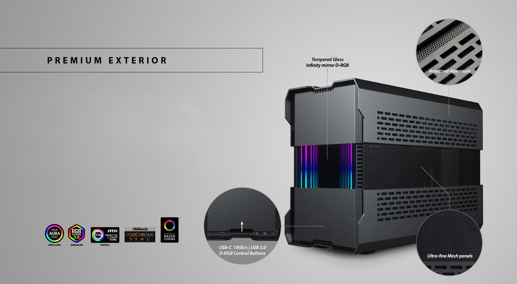 PHANTEKS EVOLV SHIFT XT P121 Mini ITX Computador Alumínio Chassis