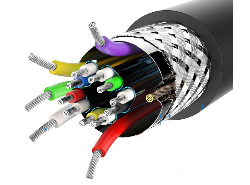 the internal stucture of Nippon Labs DP Male to DP Male DisplayPort Cable