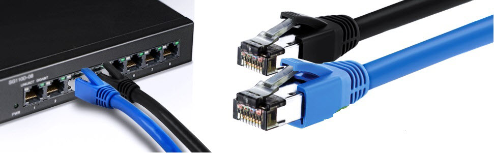 Nippon Labs Cat8 24AWG S/FTP Ethernet Cable, 2GHz, 40G