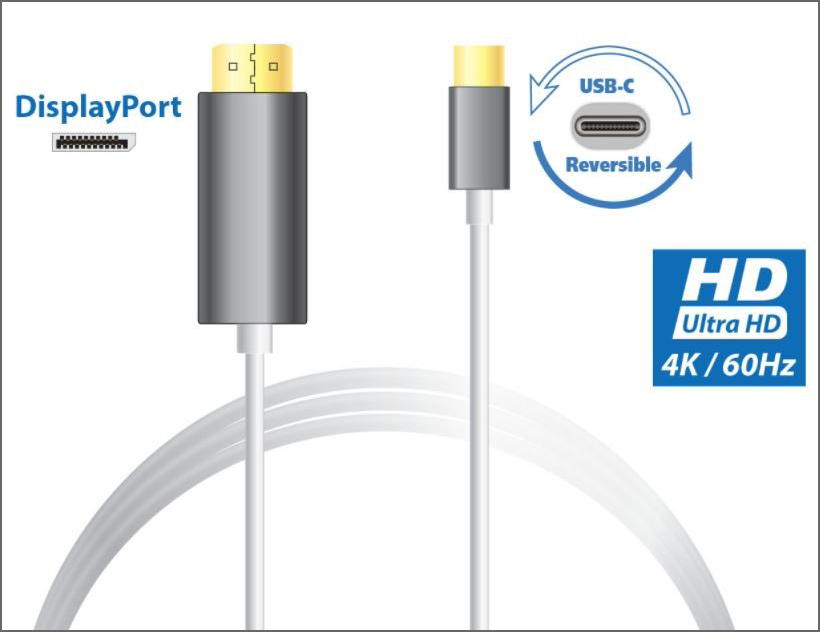 All features are listed next to a cable with two ends.