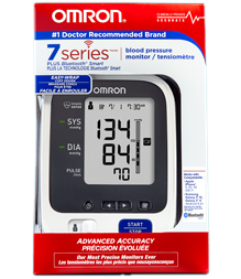 Omron 7 Series Blue Tooth Wireless Upper Arm Blood Pressure Monitor with  Cuff that fits Standard and Large Arms (BP761)