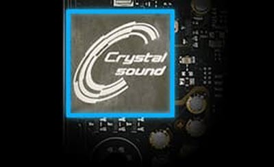 Crystal Sound logo on the motherboard