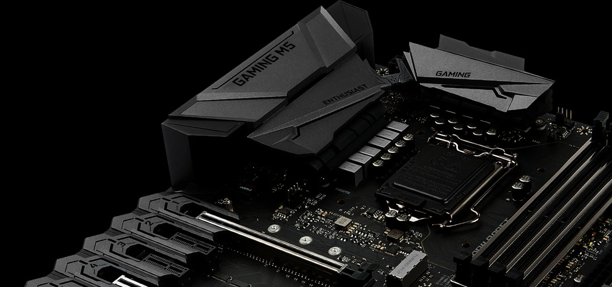 Closeup of the MSI Enthusiast Motherboard's I/O Shield